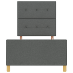 Casa si Gradina - Mobilier - Paturi si accesorii - Paturi - Cadru de pat, gri inchis, 100x200 cm, textil - Infinity.ro