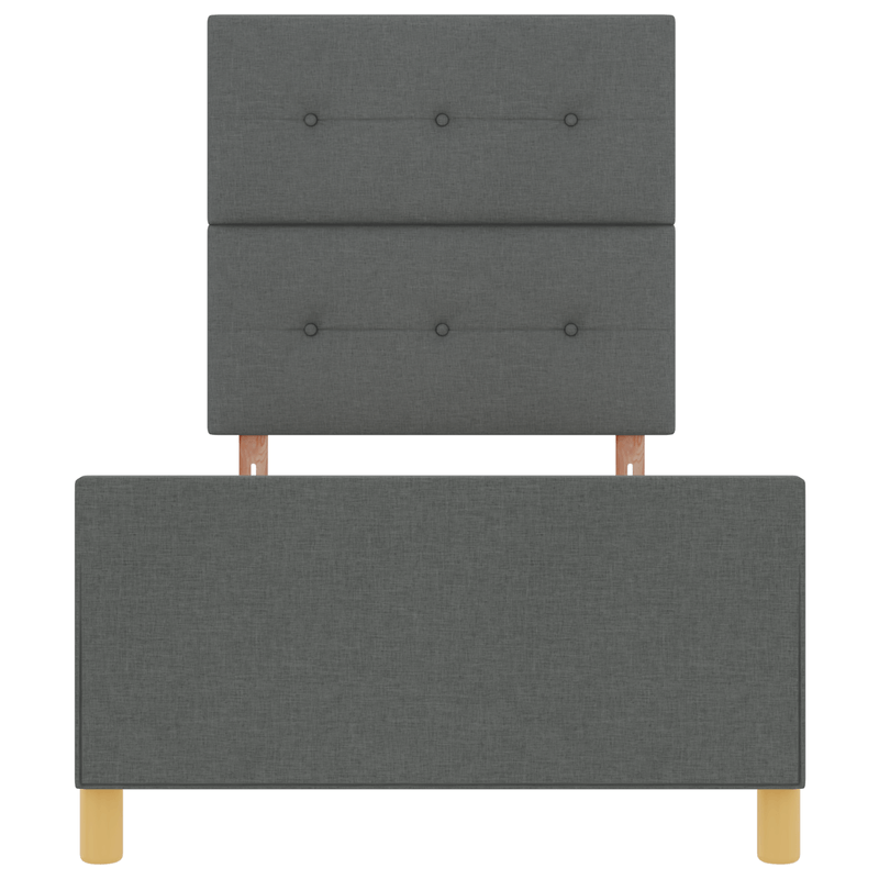 Casa si Gradina - Mobilier - Paturi si accesorii - Paturi - Cadru de pat, gri inchis, 100x200 cm, textil - Infinity.ro