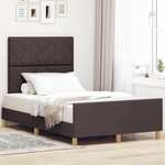 Casa si Gradina - Mobilier - Paturi si accesorii - Paturi - Cadru de pat, maro inchis, 120x200 cm, textil - Infinity.ro