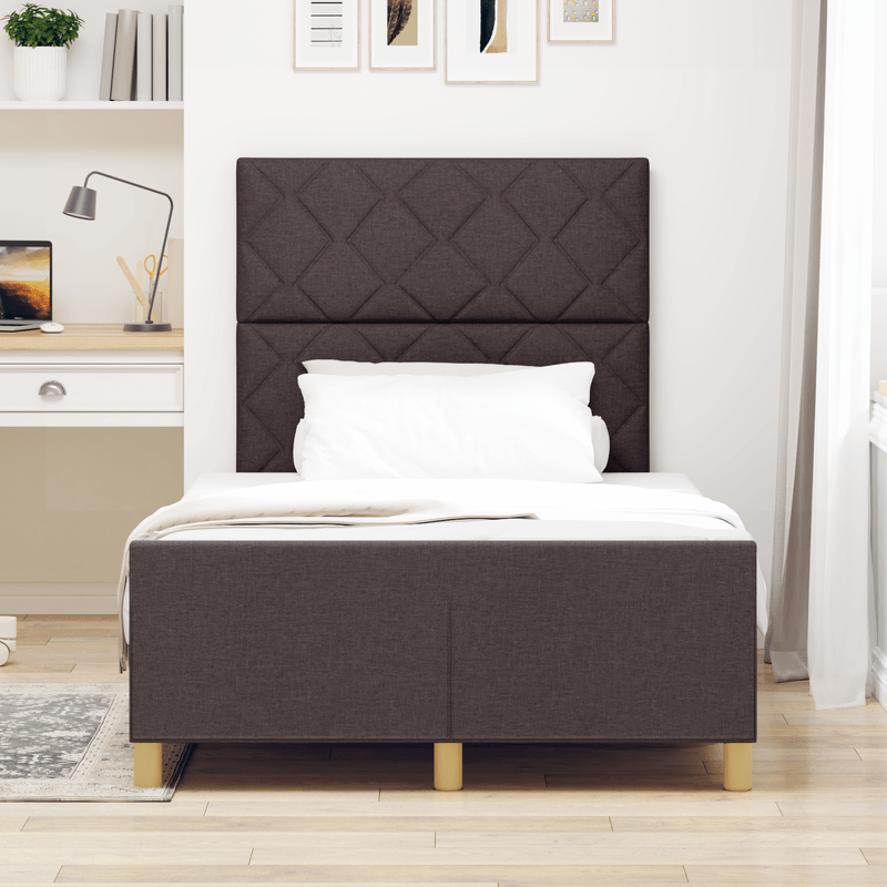 Casa si Gradina - Mobilier - Paturi si accesorii - Paturi - Cadru de pat, maro inchis, 120x200 cm, textil - Infinity.ro