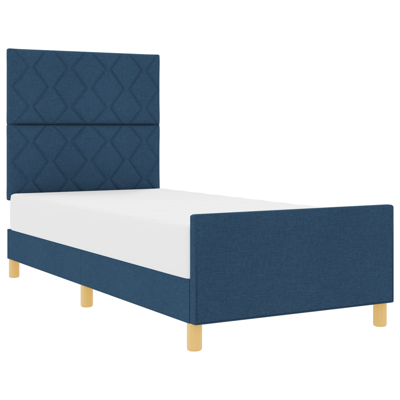 Casa si Gradina - Mobilier - Paturi si accesorii - Paturi - Cadru de pat, albastru, 90x200 cm, textil - Infinity.ro