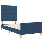 Casa si Gradina - Mobilier - Paturi si accesorii - Paturi - Cadru de pat, albastru, 90x200 cm, textil - Infinity.ro