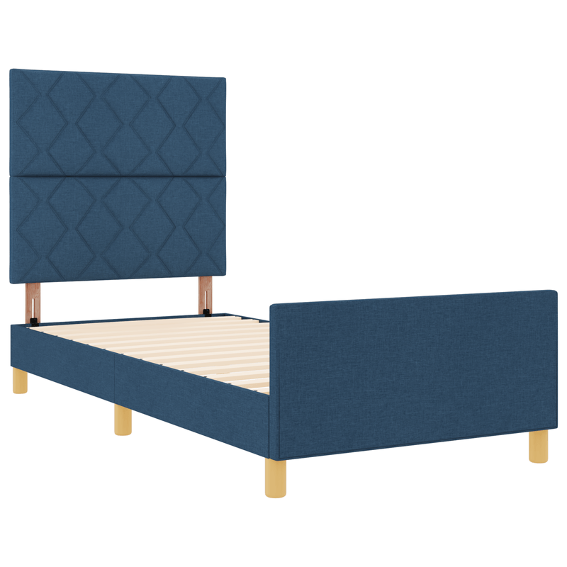 Casa si Gradina - Mobilier - Paturi si accesorii - Paturi - Cadru de pat, albastru, 90x200 cm, textil - Infinity.ro