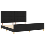Casa si Gradina - Mobilier - Paturi si accesorii - Paturi - Cadru de pat, negru, 200x200 cm, textil - Infinity.ro