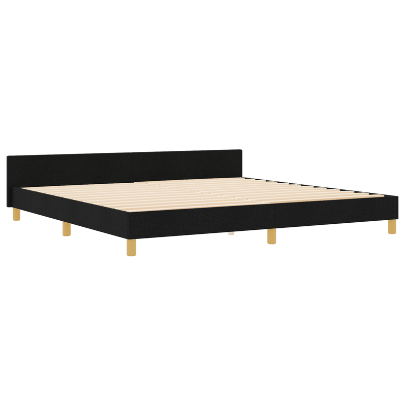 Casa si Gradina - Mobilier - Paturi si accesorii - Paturi - Cadru de pat, negru, 200x200 cm, textil - Infinity.ro