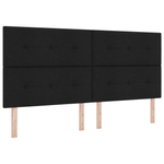 Casa si Gradina - Mobilier - Paturi si accesorii - Paturi - Cadru de pat, negru, 200x200 cm, textil - Infinity.ro