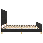 Casa si Gradina - Mobilier - Paturi si accesorii - Paturi - Cadru de pat, negru, 200x200 cm, textil - Infinity.ro