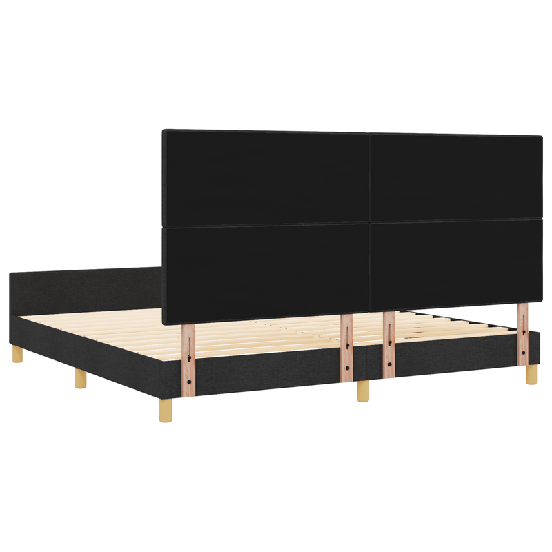 Casa si Gradina - Mobilier - Paturi si accesorii - Paturi - Cadru de pat, negru, 200x200 cm, textil - Infinity.ro