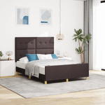 Casa si Gradina - Mobilier - Paturi si accesorii - Paturi - Cadru de pat, maro inchis, 140x200 cm, textil - Infinity.ro