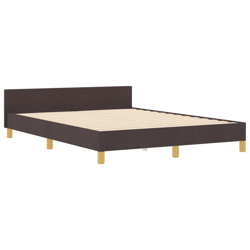 Casa si Gradina - Mobilier - Paturi si accesorii - Paturi - Cadru de pat, maro inchis, 140x200 cm, textil - Infinity.ro