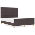Casa si Gradina - Mobilier - Paturi si accesorii - Paturi - Cadru de pat, maro inchis, 140x200 cm, textil - Infinity.ro