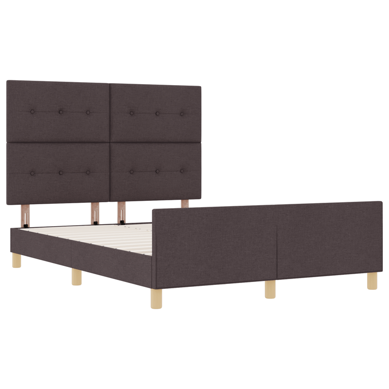 Casa si Gradina - Mobilier - Paturi si accesorii - Paturi - Cadru de pat, maro inchis, 140x200 cm, textil - Infinity.ro