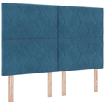 Casa si Gradina - Mobilier - Paturi si accesorii - Paturi - Pat cu Arcuri cu Saltea si Banca Albastru Intunecat 160x200 cm Catifea - Infinity.ro
