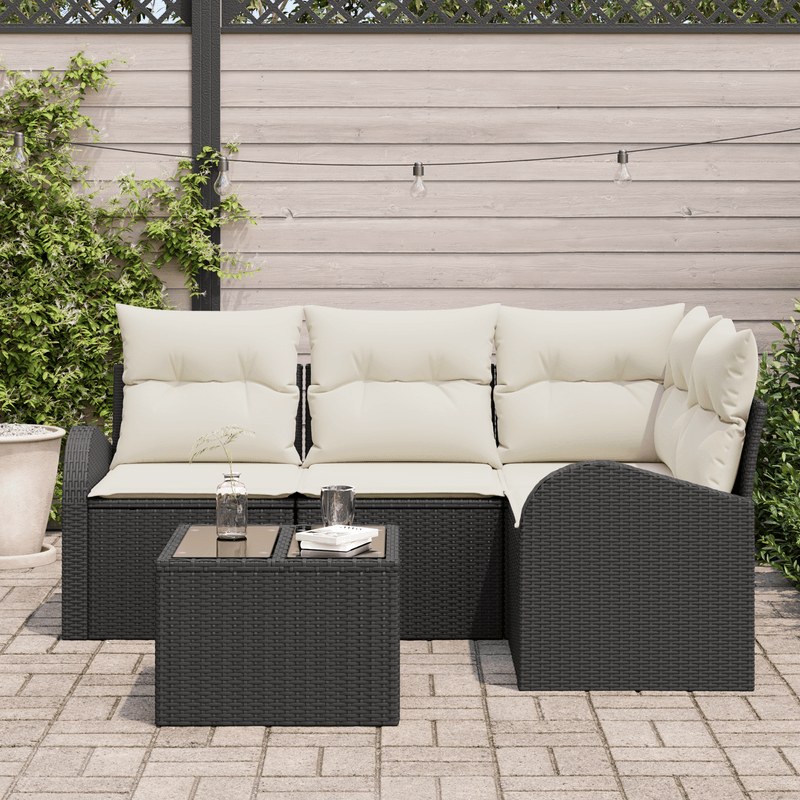 Casa si Gradina - Gradina si terasa - Mobilier exterior - Canapele si fotolii gradina - Set de Canapea Gradina cu Perna Cafeniu Poliratan - Infinity.ro
