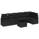 Casa si Gradina - Gradina si terasa - Mobilier exterior - Canapele si fotolii gradina - Set de canapea de gradina  7 piese cu perne bej din ratan poli - Infinity.ro