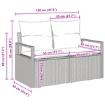 Casa si Gradina - Gradina si terasa - Mobilier exterior - Canapele si fotolii gradina - Set canapea gradina  5 piese cu perne gri deschis ratan poli - Infinity.ro