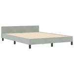 Casa si Gradina - Mobilier - Paturi si accesorii - Paturi - Cadru de pat, gri deschis, 140x190 cm, catifea - Infinity.ro