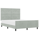 Casa si Gradina - Mobilier - Paturi si accesorii - Paturi - Cadru de pat, gri deschis, 140x190 cm, catifea - Infinity.ro