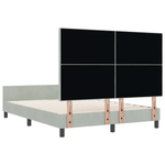 Casa si Gradina - Mobilier - Paturi si accesorii - Paturi - Cadru de pat, gri deschis, 140x190 cm, catifea - Infinity.ro