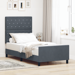 Casa si Gradina - Mobilier - Paturi si accesorii - Paturi - Cadru de pat, gri inchis, 90x190 cm, catifea - Infinity.ro