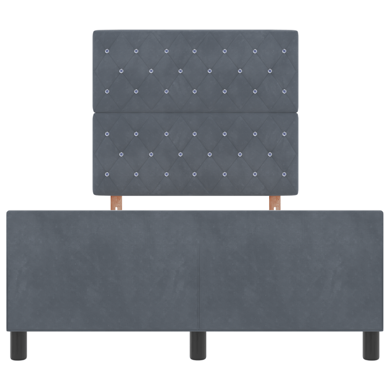 Casa si Gradina - Mobilier - Paturi si accesorii - Paturi - Cadru de pat, gri inchis, 120x190 cm, catifea - Infinity.ro