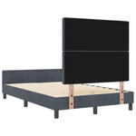 Casa si Gradina - Mobilier - Paturi si accesorii - Paturi - Cadru de pat, gri inchis, 120x190 cm, catifea - Infinity.ro