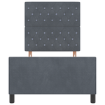 Casa si Gradina - Mobilier - Paturi si accesorii - Paturi - Cadru de pat, gri inchis, 90x190 cm, catifea - Infinity.ro