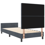 Casa si Gradina - Mobilier - Paturi si accesorii - Paturi - Cadru de pat, gri inchis, 90x190 cm, catifea - Infinity.ro
