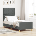 Casa si Gradina - Mobilier - Paturi si accesorii - Paturi - Cadru de pat, gri inchis, 80x200 cm, textil - Infinity.ro