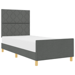 Casa si Gradina - Mobilier - Paturi si accesorii - Paturi - Cadru de pat, gri inchis, 90x200 cm, textil - Infinity.ro
