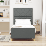 Casa si Gradina - Mobilier - Paturi si accesorii - Paturi - Cadru de pat, gri inchis, 90x200 cm, textil - Infinity.ro