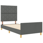 Casa si Gradina - Mobilier - Paturi si accesorii - Paturi - Cadru de pat, gri inchis, 90x200 cm, textil - Infinity.ro