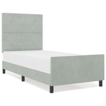 Casa si Gradina - Mobilier - Paturi si accesorii - Paturi - Cadru de pat, gri deschis, 90x200 cm, catifea - Infinity.ro