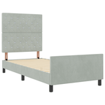 Casa si Gradina - Mobilier - Paturi si accesorii - Paturi - Cadru de pat, gri deschis, 90x200 cm, catifea - Infinity.ro