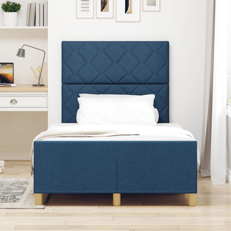 Casa si Gradina - Mobilier - Paturi si accesorii - Paturi - Cadru de pat, albastru, 120x200 cm, textil - Infinity.ro
