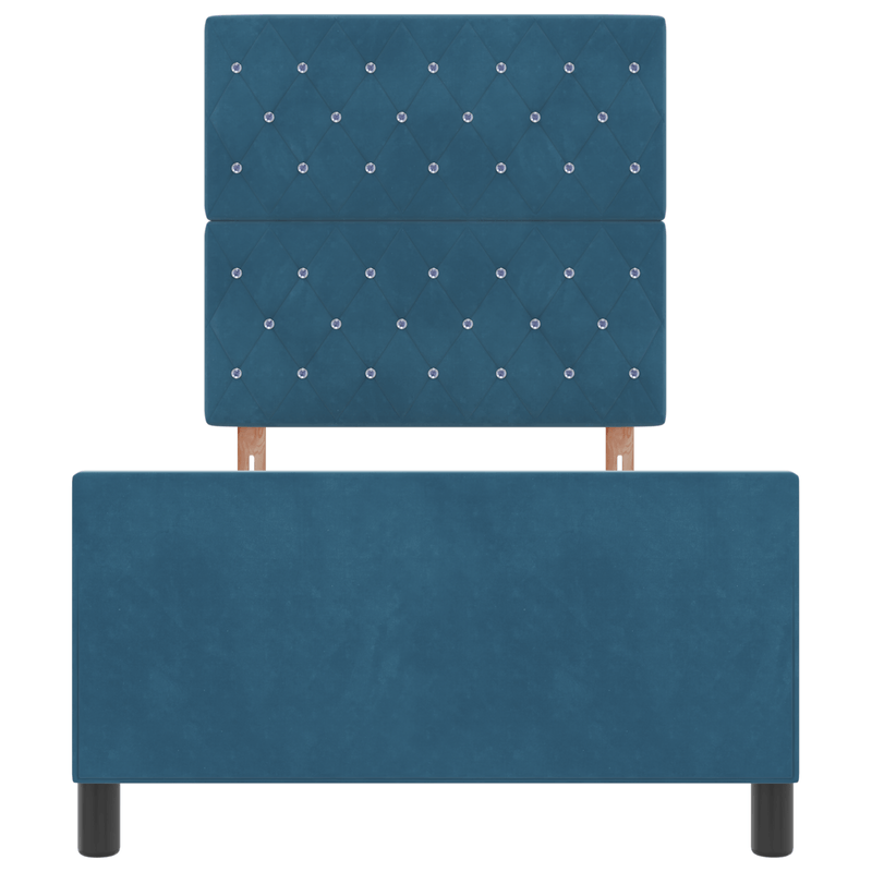 Casa si Gradina - Mobilier - Paturi si accesorii - Paturi - Cadru de pat, albastru inchis, 100x200 cm, catifea - Infinity.ro