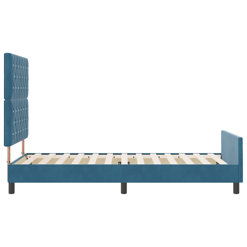 Casa si Gradina - Mobilier - Paturi si accesorii - Paturi - Cadru de pat, albastru inchis, 100x200 cm, catifea - Infinity.ro