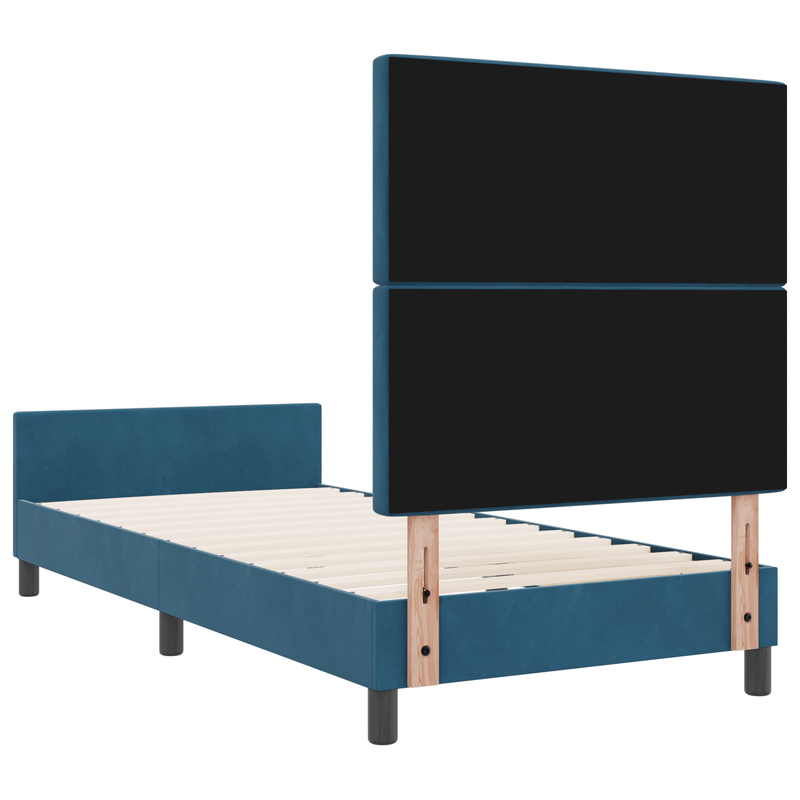 Casa si Gradina - Mobilier - Paturi si accesorii - Paturi - Cadru de pat, albastru inchis, 100x200 cm, catifea - Infinity.ro