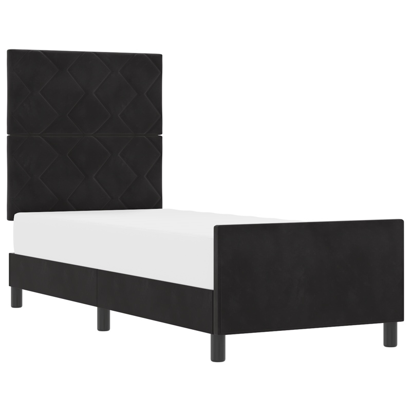 Casa si Gradina - Mobilier - Paturi si accesorii - Paturi - Cadru de pat, negru, 80x200 cm, catifea - Infinity.ro