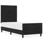 Casa si Gradina - Mobilier - Paturi si accesorii - Paturi - Cadru de pat, negru, 80x200 cm, catifea - Infinity.ro