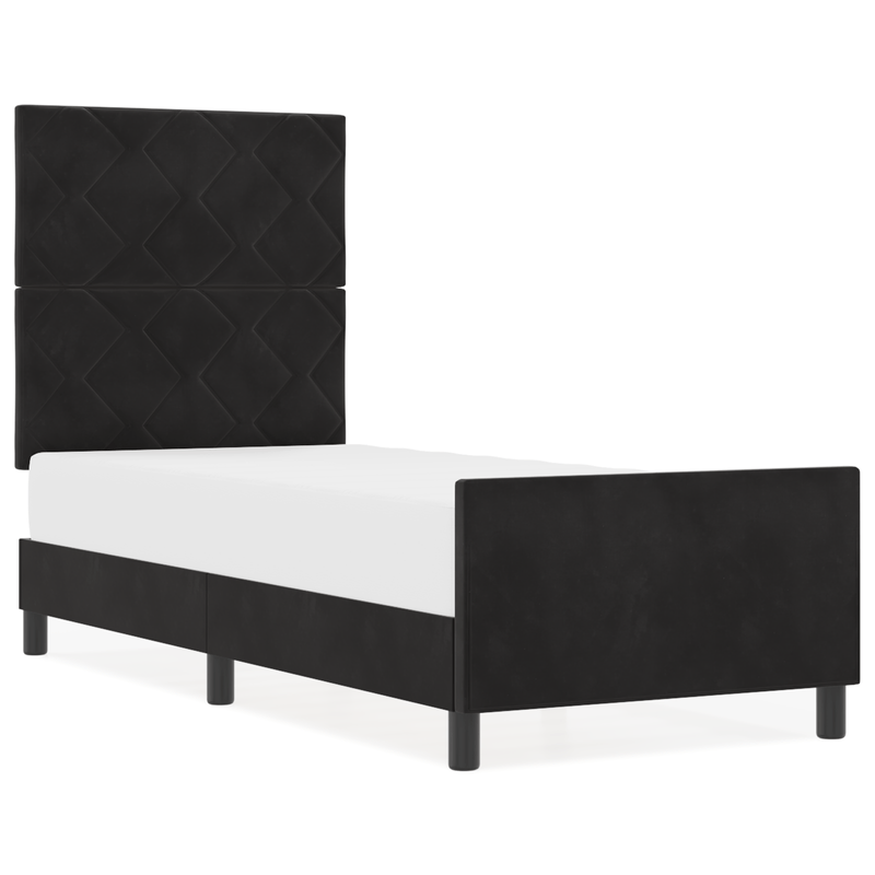 Casa si Gradina - Mobilier - Paturi si accesorii - Paturi - Cadru de pat, negru, 80x200 cm, catifea - Infinity.ro