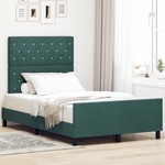 Casa si Gradina - Mobilier - Paturi si accesorii - Paturi - Cadru de pat, verde inchis, 120x190 cm, catifea - Infinity.ro