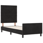 Casa si Gradina - Mobilier - Paturi si accesorii - Paturi - Cadru de pat, negru, 80x200 cm, catifea - Infinity.ro