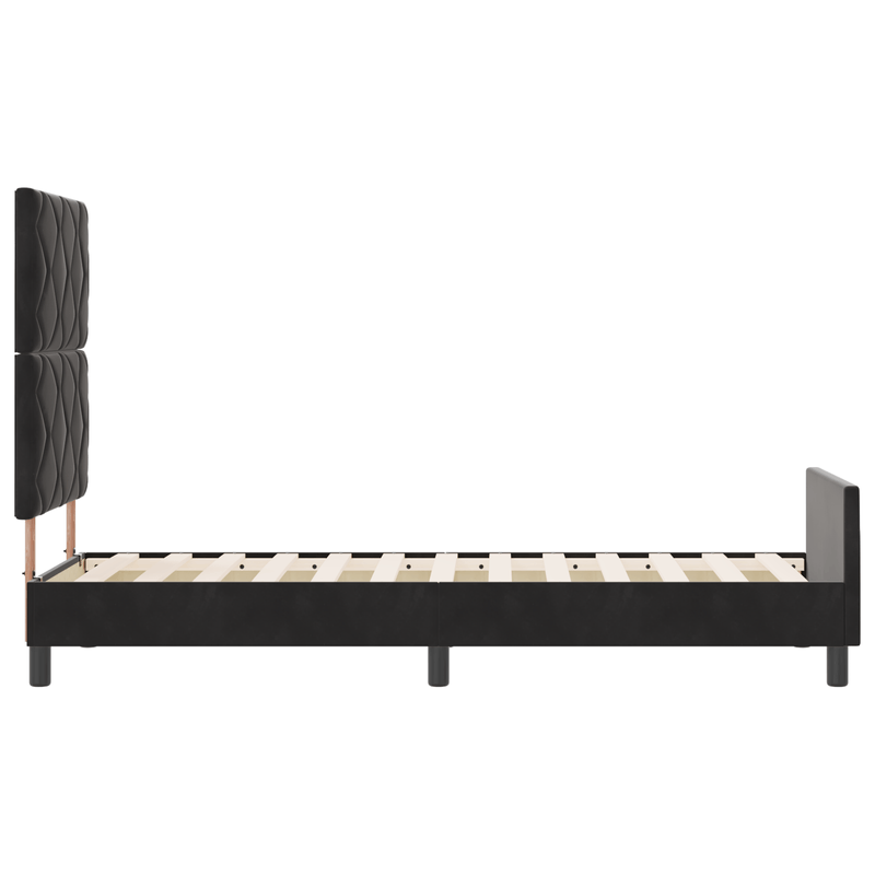 Casa si Gradina - Mobilier - Paturi si accesorii - Paturi - Cadru de pat, negru, 80x200 cm, catifea - Infinity.ro