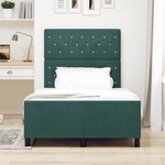 Casa si Gradina - Mobilier - Paturi si accesorii - Paturi - Cadru de pat, verde inchis, 120x190 cm, catifea - Infinity.ro