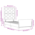 Casa si Gradina - Mobilier - Paturi si accesorii - Paturi - Cadru de pat, negru, 80x200 cm, catifea - Infinity.ro