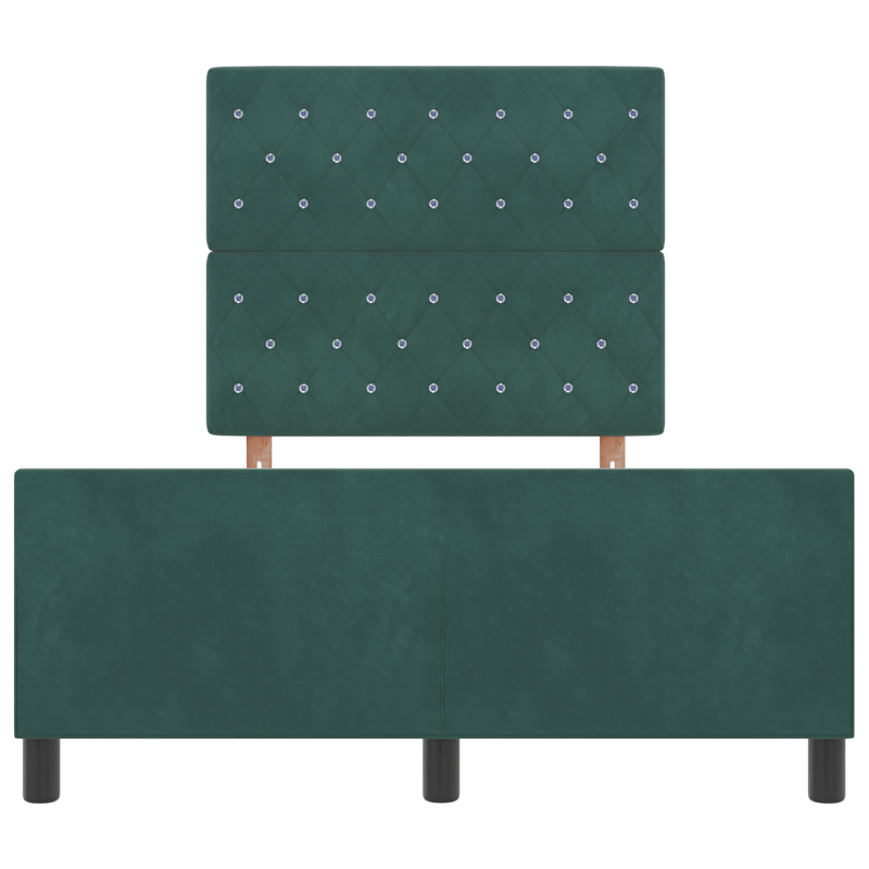 Casa si Gradina - Mobilier - Paturi si accesorii - Paturi - Cadru de pat, verde inchis, 120x190 cm, catifea - Infinity.ro