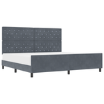 Casa si Gradina - Mobilier - Paturi si accesorii - Paturi - Cadru de pat, gri inchis, 200x200 cm, catifea - Infinity.ro