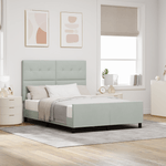 Casa si Gradina - Mobilier - Paturi si accesorii - Paturi - Cadru de pat, gri deschis, 140x200 cm, catifea - Infinity.ro