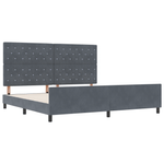 Casa si Gradina - Mobilier - Paturi si accesorii - Paturi - Cadru de pat, gri inchis, 200x200 cm, catifea - Infinity.ro